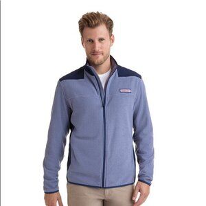 Vineyard Vines Men’s End On End Fleece Full Zip Jacket Size Small